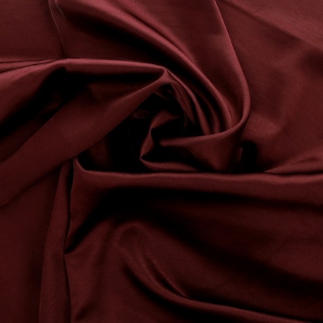Tissu Satin Uni Bordeaux 