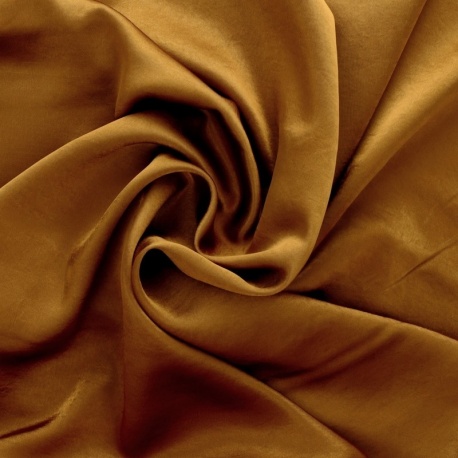 Tissu Satin Uni Ocre 