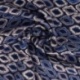 Tissu Popeline De Viscose Imprimée Losange Bleu
