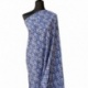 Tissu Popeline De Viscose Imprimée Losange Bleu
