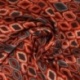 Tissu Popeline De Viscose Imprimée Losange Orange