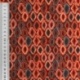 Tissu Popeline De Viscose Imprimée Losange Orange
