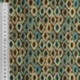 Tissu Popeline De Viscose Imprimée Losange Bleu et Marron