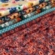 Tissu Popeline De Viscose Imprimée Fleur Orange