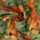 Tissu Popeline De Viscose Imprimée Floral Jaune et Vert