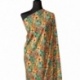Tissu Popeline De Viscose Imprimée Floral Jaune et Vert