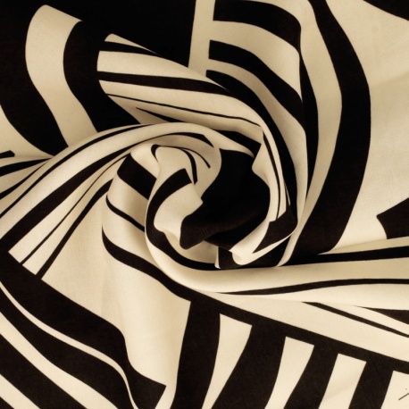 Tissu Viscose Imprimé Noir