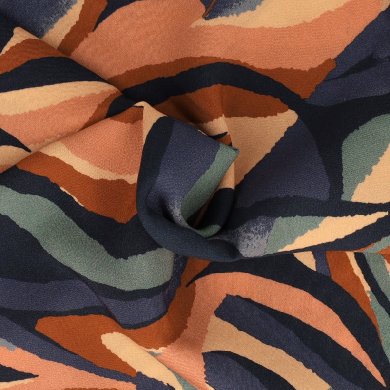 Tissu Viscose Imprimé Multicolore