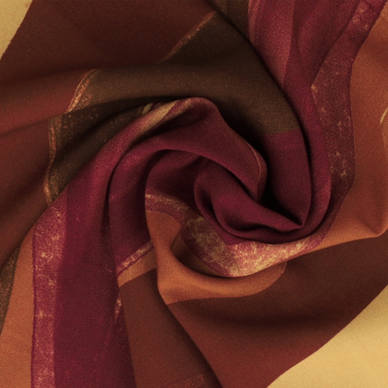 Tissu Viscose Imprimé Orange 