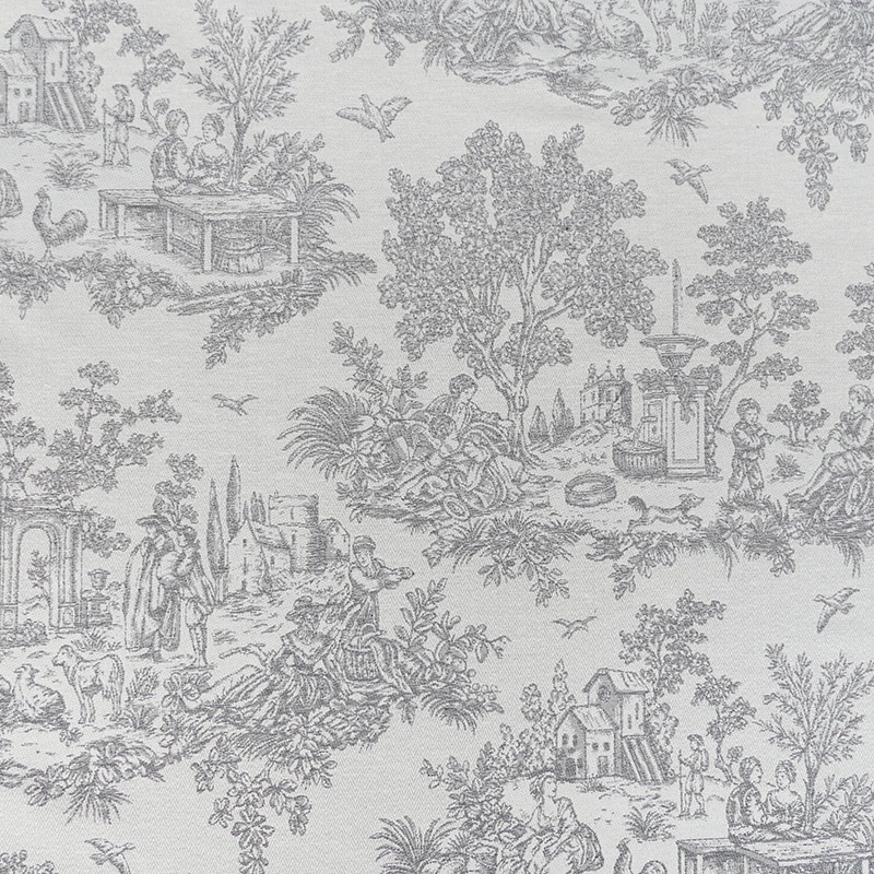 Toile de Jouy Baden Gris 