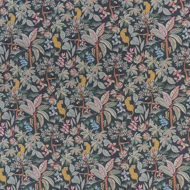 Tissu Toile Euphoria Aspect Lin Jungle Vert