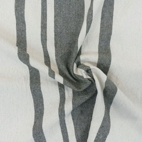 Tissu Bernadette Rayure Kaki 
