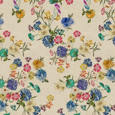 Tissu Toile Halima Fond Lin