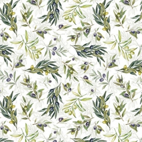 Tissu Toile Loneta Enduit Arbequina Olives