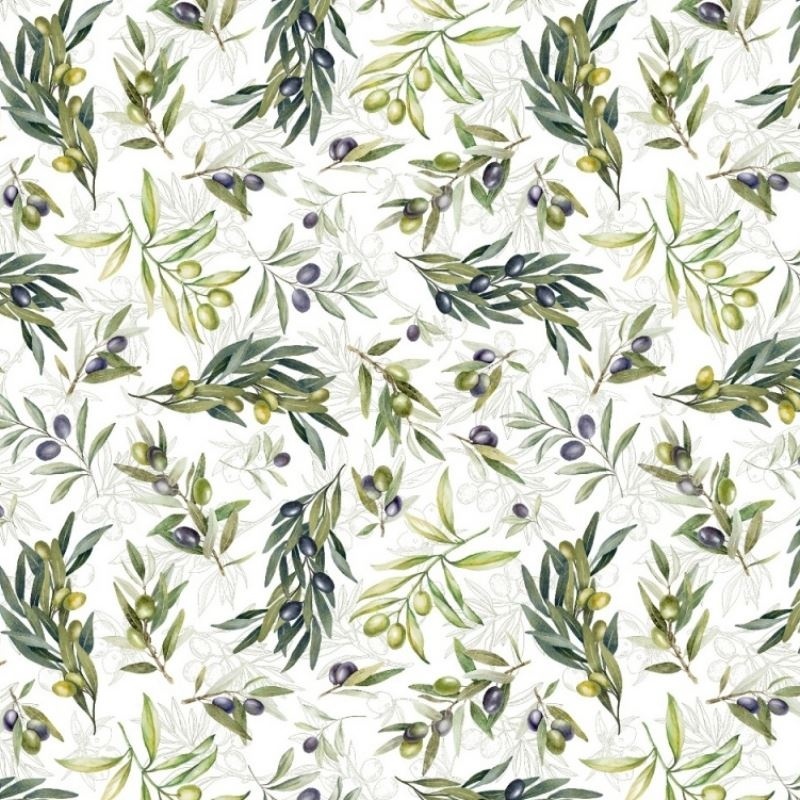 Tissu Toile Loneta Enduit Arbequina Olives