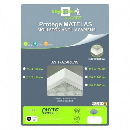Drap Housse Epicea Anti-acariens Molleton