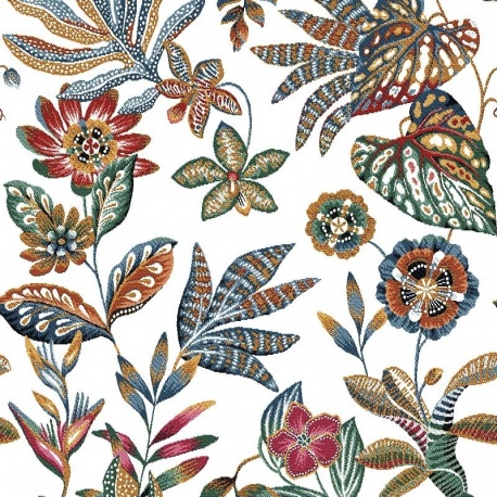Tissu Jacquard Neroli Blanc 