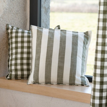 Housse de Coussin Laferret Réversible Beige ou Kaki