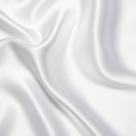 Tissu Satin de Soie Blanc 16 Mommes 
