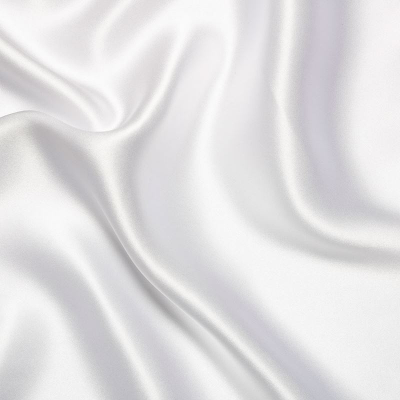 Tissu Satin de Soie Blanc 16 Mommes 