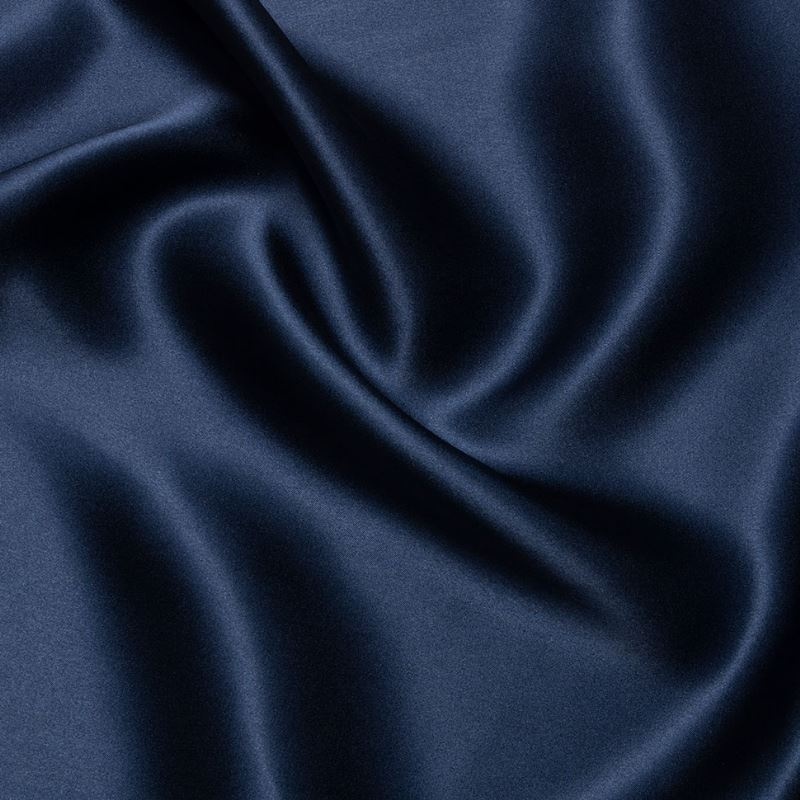 Tissu Satin de Soie Bleu Fonce 16 Mommes