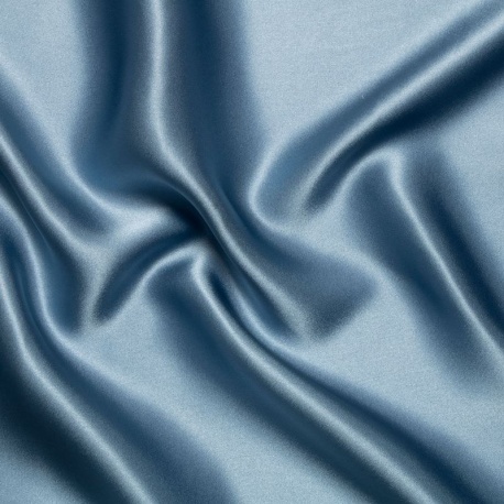 Tissu Satin de Soie Bleu Ciel 16 Mommes