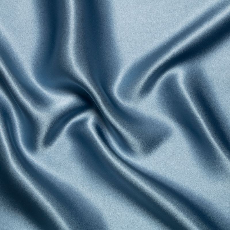 Tissu Satin de Soie Bleu Ciel 16 Mommes