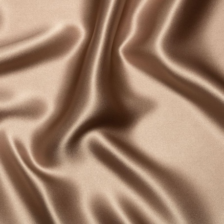 Tissu Satin de Soie Beige 16 Mommes