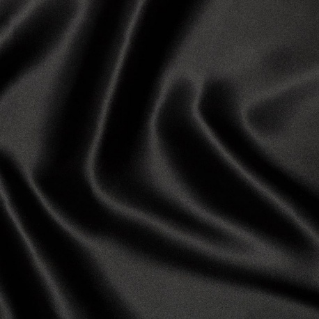 Tissu Satin de Soie Noir 16 Mommes 