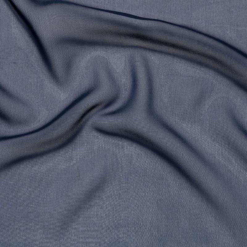 Tissu Mousseline de Soie Bleu Foncé 10 Mommes 