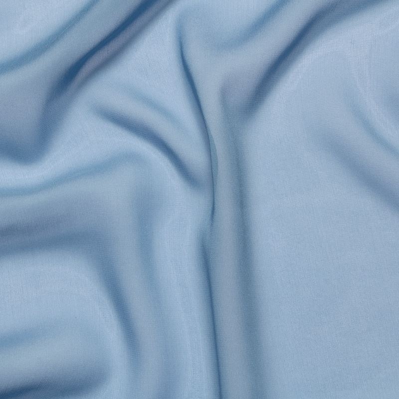 Tissu Mousseline de Soie Bleu Ciel 10 Mommes 