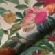 Tissu Flashy Floral Fond Coloris Lin Digital