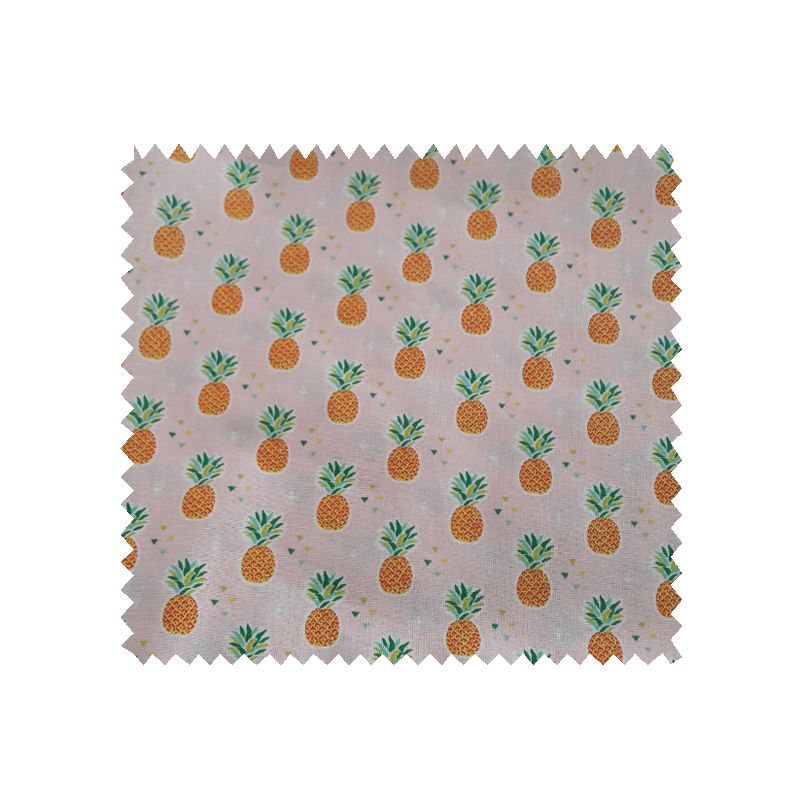 Tissu Coton Imprimé Miami Ananas Rose