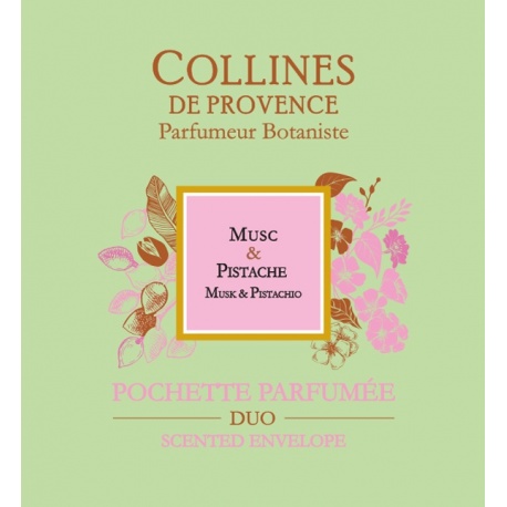 Pochette Parfumée Musc et Pistache 6g - COLLINES DE PROVENCE  