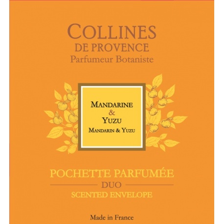 Pochette Parfuméee Mandarine et Yuzu 6g - COLLINES DE PROVENCE 
