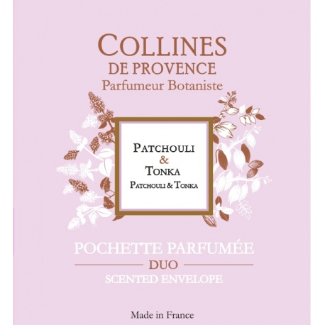 Pochette Parfumée Patchouli et Tonka 6g - COLLINES DE PROVENCE  
