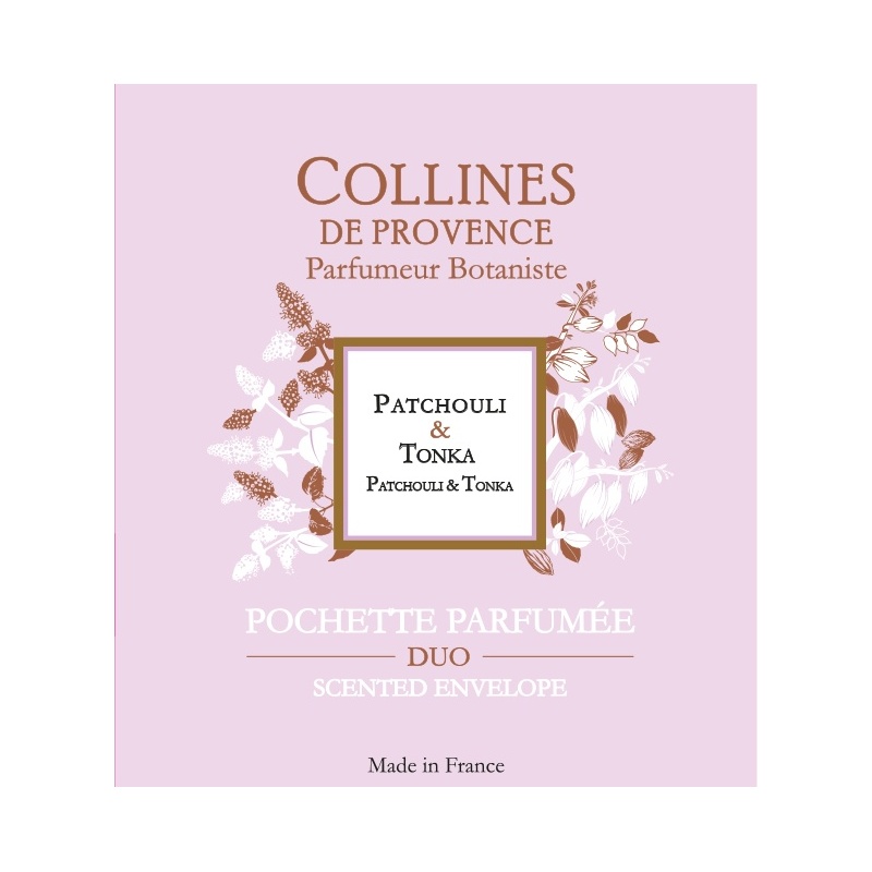 Pochette Parfumée Patchouli et Tonka 6g - COLLINES DE PROVENCE  