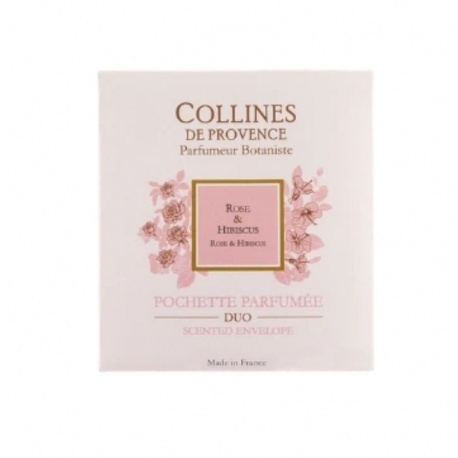 Pochette Parfumée Rose Hibiscus 6g - COLLINES DE PROVENCE 