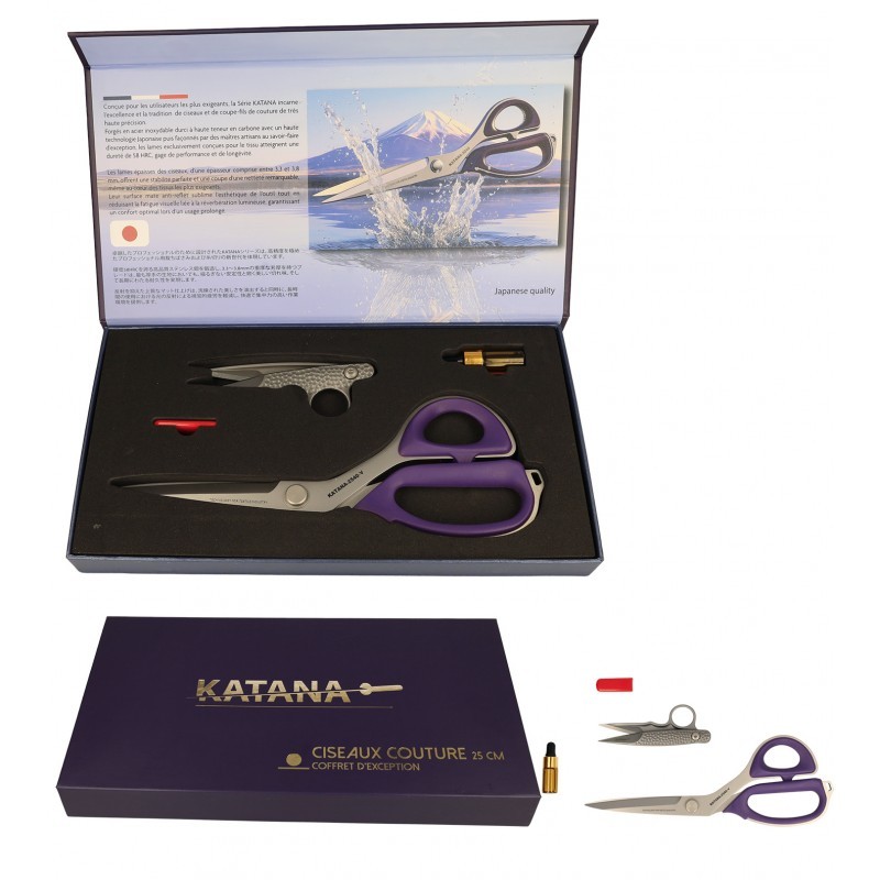 Coffret ciseaux katana avec coupe fil