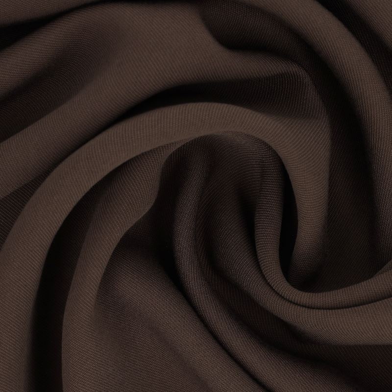 Tissu Gabardine Viscose Polyester Uni Marron 