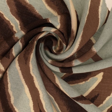 Tissu Viscose Imprimé  Bleu vert