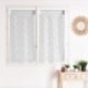 Tissu Modulable Maille Feuille Blanc Largeur 90cm 