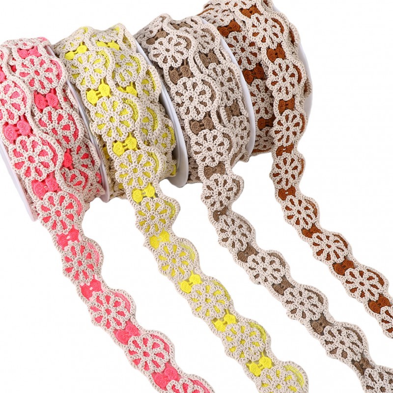 Macrame fleurs bicolore