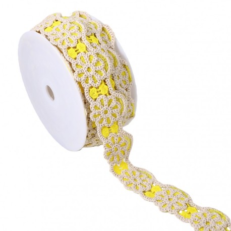 Macrame fleurs bicolore