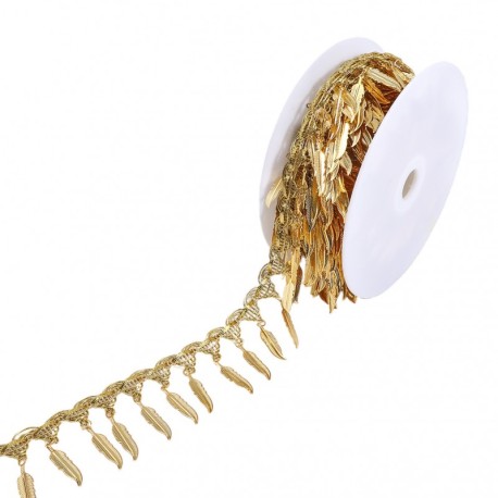 Galon frange plumes  Or - 