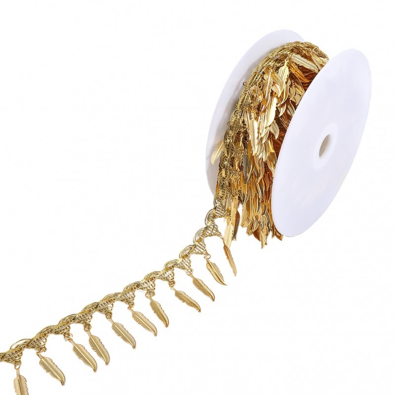 Galon frange plumes  Or - 