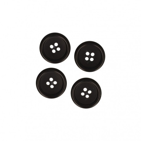 Bouton plastique 4 trous  Gris anthracite - 