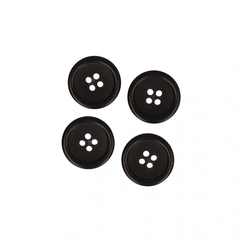 Bouton plastique 4 trous  Gris anthracite - 