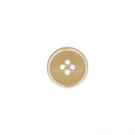 Bouton 4 trous bicolore imitation corne
