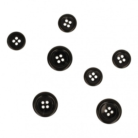 Bouton rebords épais